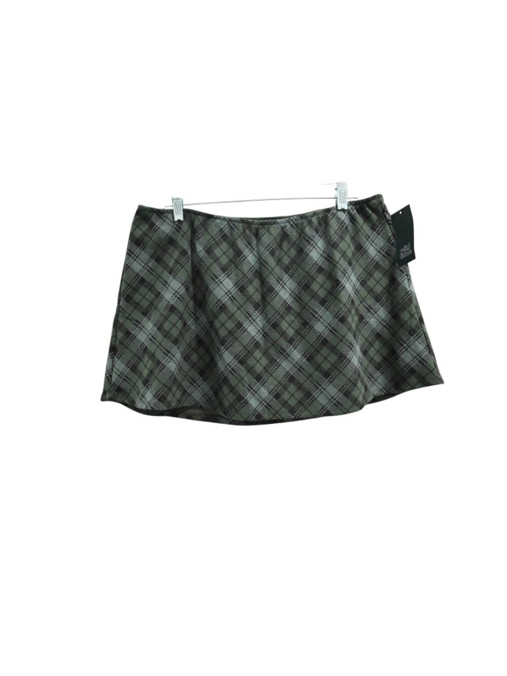 NWT Wild Fable Plaid A-Line Mini Skirt Sz XL Green Grunge Preppy Alt Y2K Goth